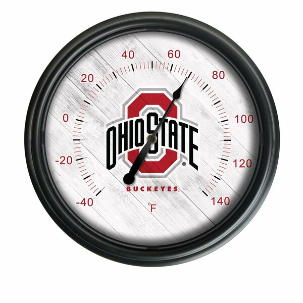 Holland Bar Stool Co Ohio State University Indoor/Outdoor LED Thermometer ODThrm14BK-08OhioSt